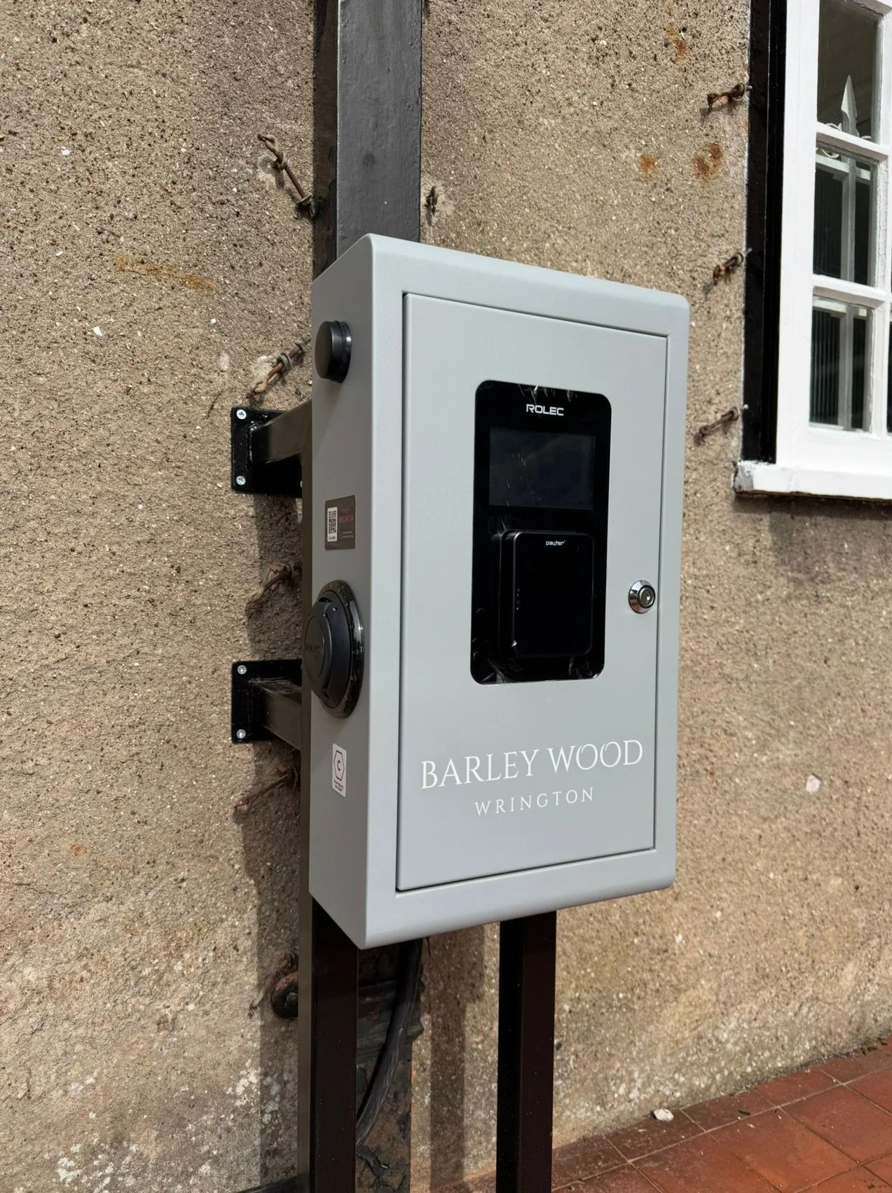 Rolec pedestal EV charger at a commercial property